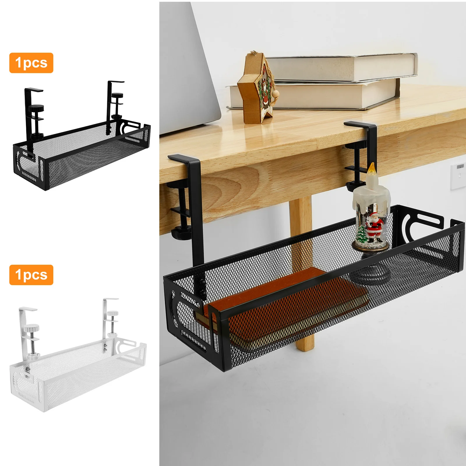 

Стеллаж для хранения под столом без сверления, выдвижной металлический лоток для прокладки кабелей, органайзер для металлического шнура, комплект кухонных аксессуаров для хранения
