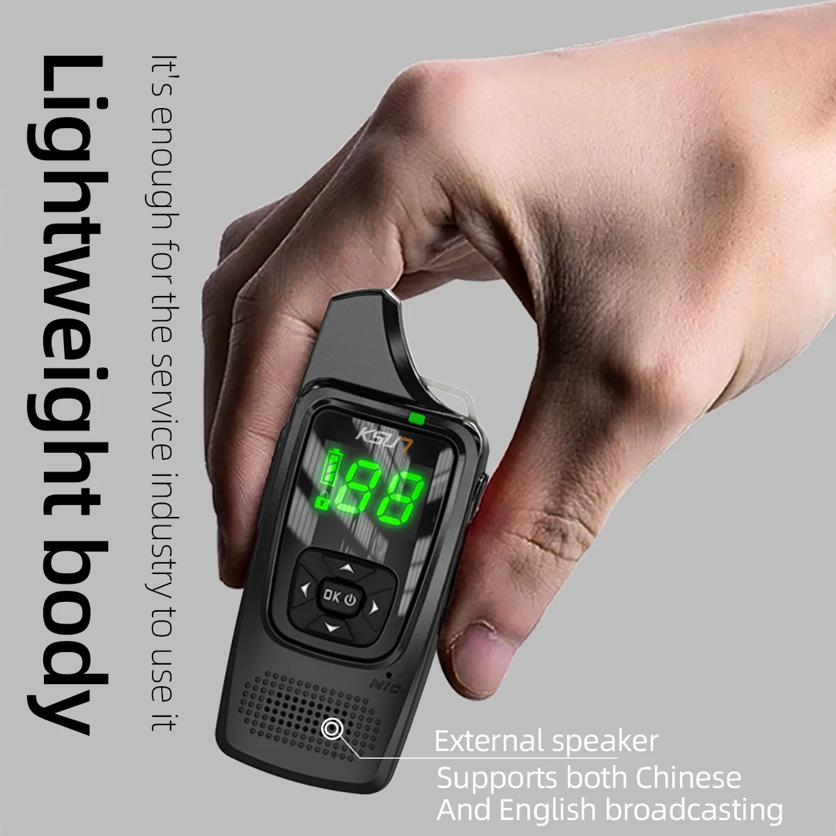 KSUT V6 Mini Walkie Talkie 2pcs Included Transceiver Wireless Device Communication Radios Two Way Radio PMR FRS License Free