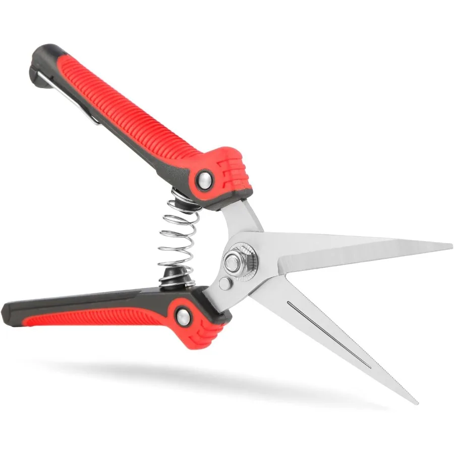 

Садовые ножницы, ручной секатор, секатор с прямыми лезвиями из нержавеющей стали, резак для цветов, садовые машинки для стрижки 8,1 Ih, красный