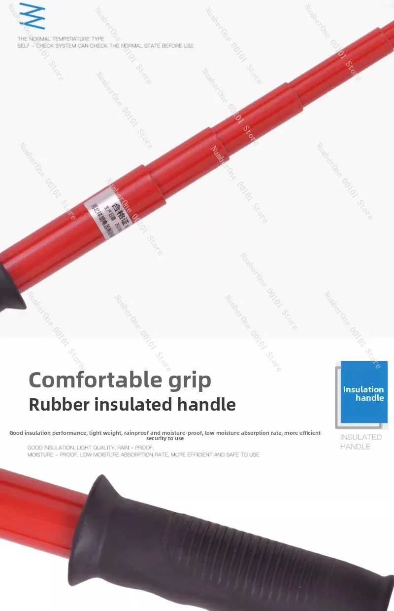 GDY جهاز قياس الجهد الكهربائي العالي الصوت والضوء إنذار تلسكوبي جهاز قياس الجهد العالي القلم كهربائي 10kV تستر #4