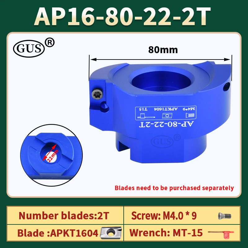 AP16 90°bridge type aluminum cutterhead 80 100 125 160 180 200 250mm CNC milling machine Milling cutter tool holder collet head