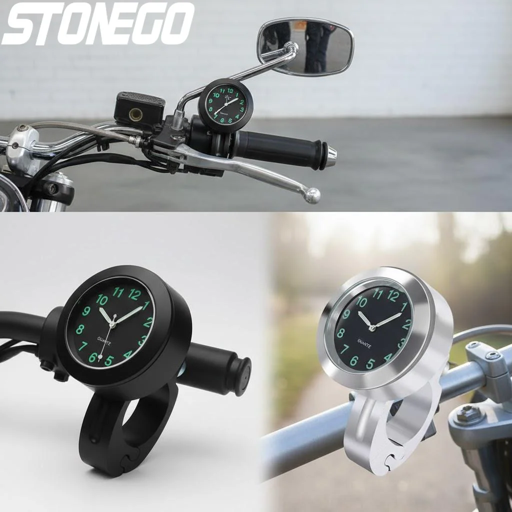 

Waterproof Luminous Motorcycle Handlebar Clock Watch for Motorcycles Electric Vehicles Electronic Accessories