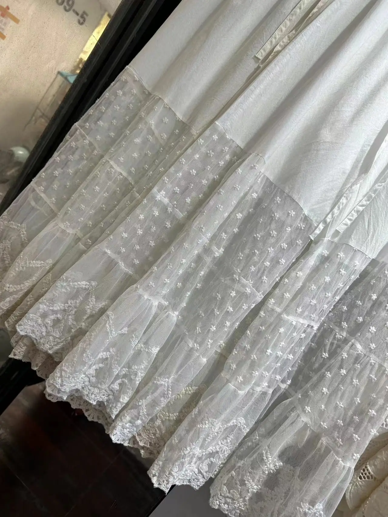 Summer Thin Layer Pure Cotton Lace Trim Single Layer Briefs Loose Inner Wear Wide Leg Pants Underwear Eighteen Pants