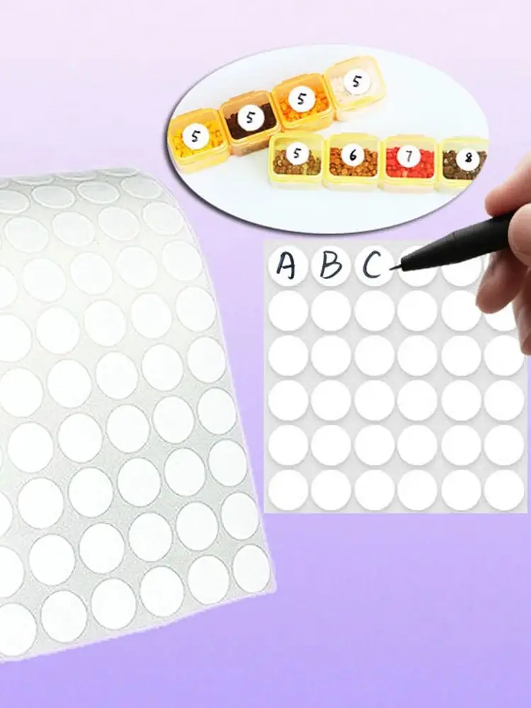 Diamond Painting Tools ronde labelstickers voor Diamond schilderij Opbergdoos Accessoire Gereedschappen 15 mm formaat - afbeelding 2