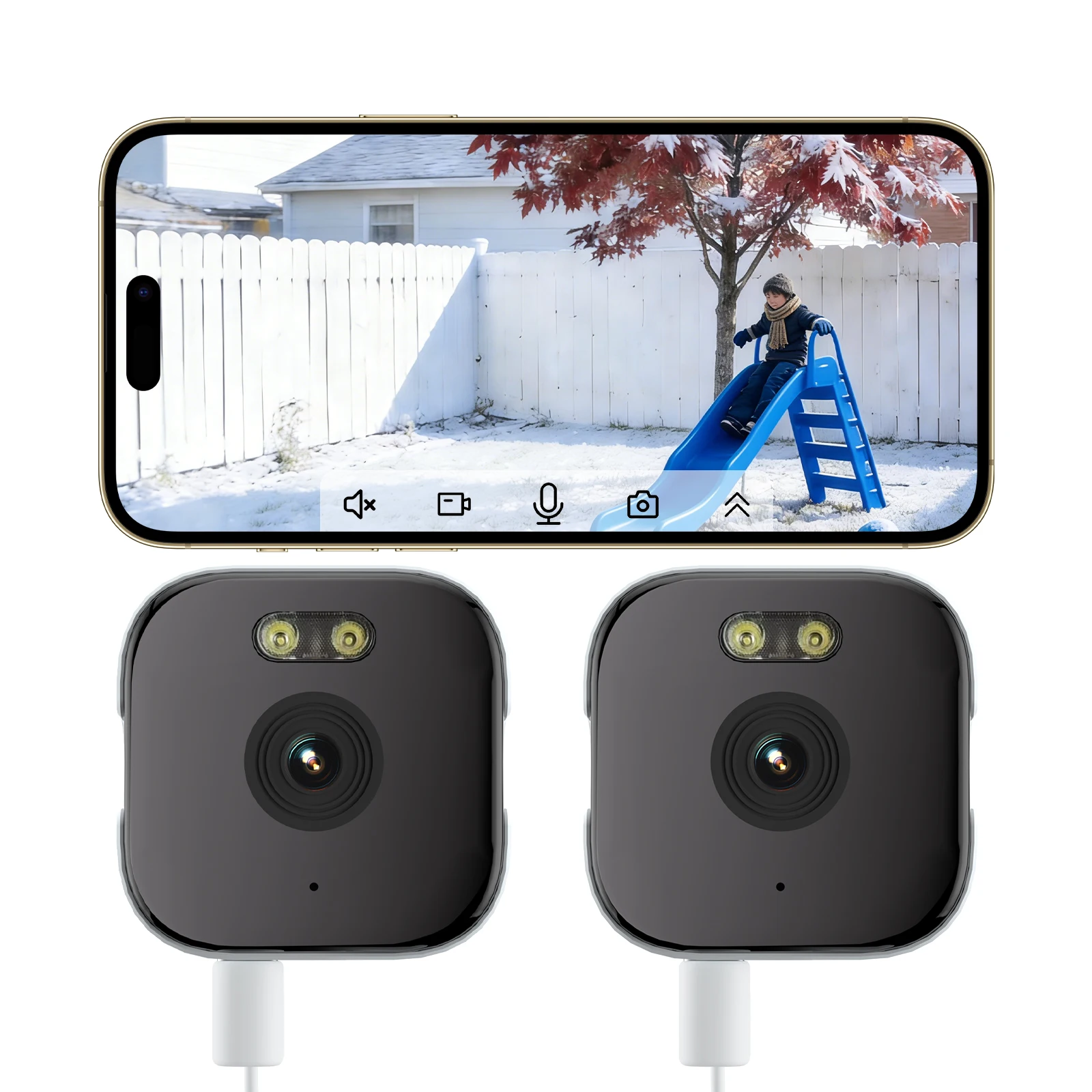 2PCS/1PCS HEIYOUCAM raamcamera-vervangt buitencamera's |   2,4/5GHz wifi |   3MP HD |   Volledig kleuren nachtzicht via het raam