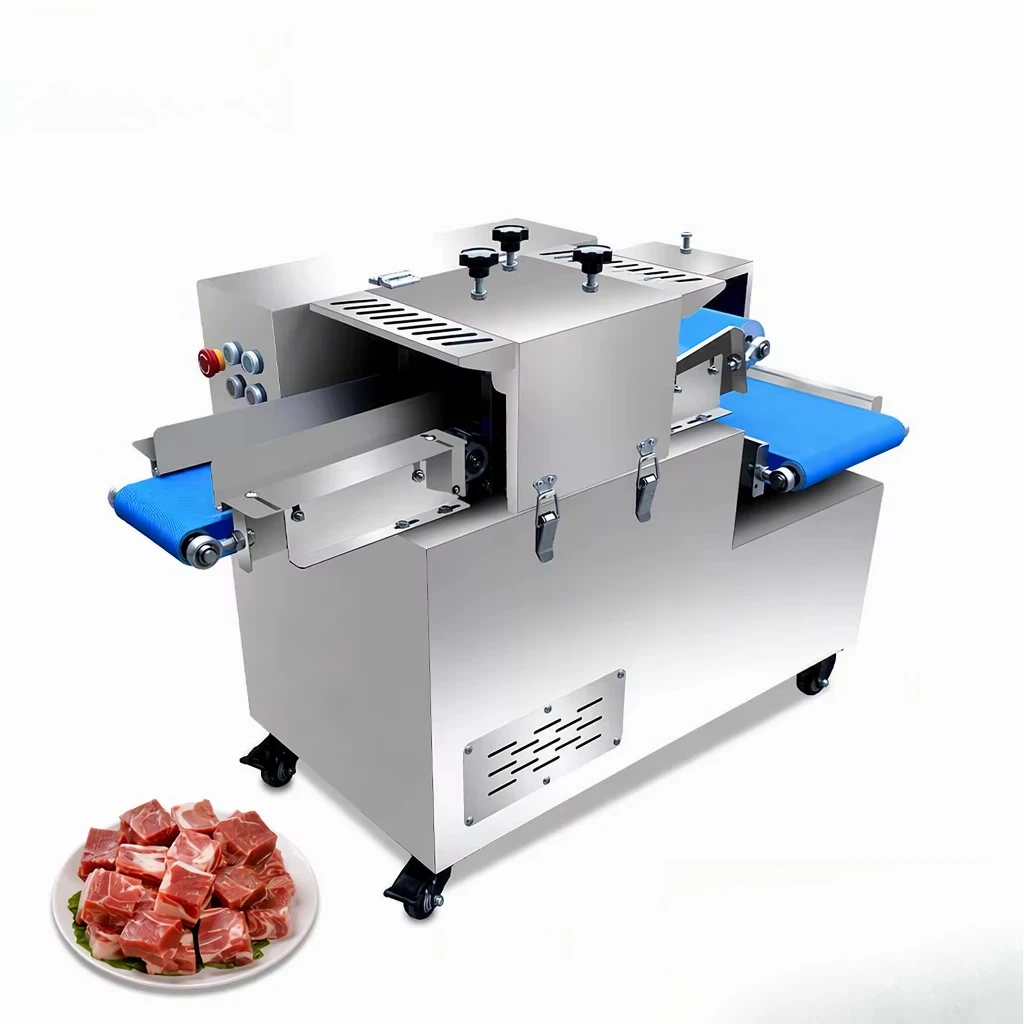 FOODLINE Frozen Meat Cutter Wear‑resistant Blade Frozen Meat Cutting Machine For Continuous Meat Processing Production
