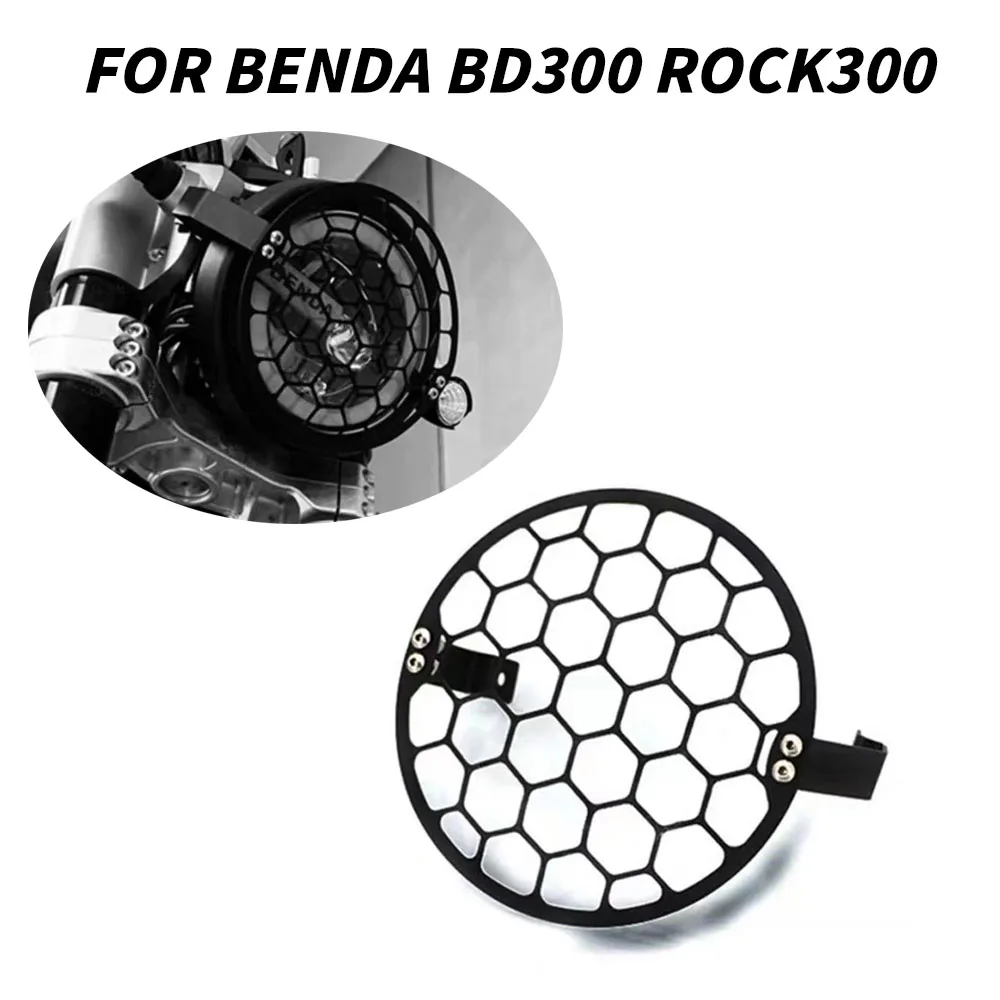 Motorcycle Headlight Protector Grille Guard Cover Protection Grill For Benda BD300 Rock300 BD ROCK 300