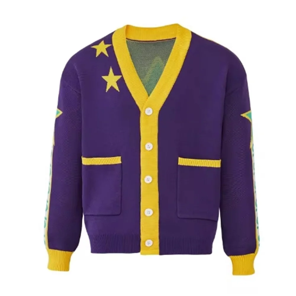 Guido Mista Cosplay Costume Unisex Knitted Sweater Jacket Coat Casual Top Halloween Party Coat