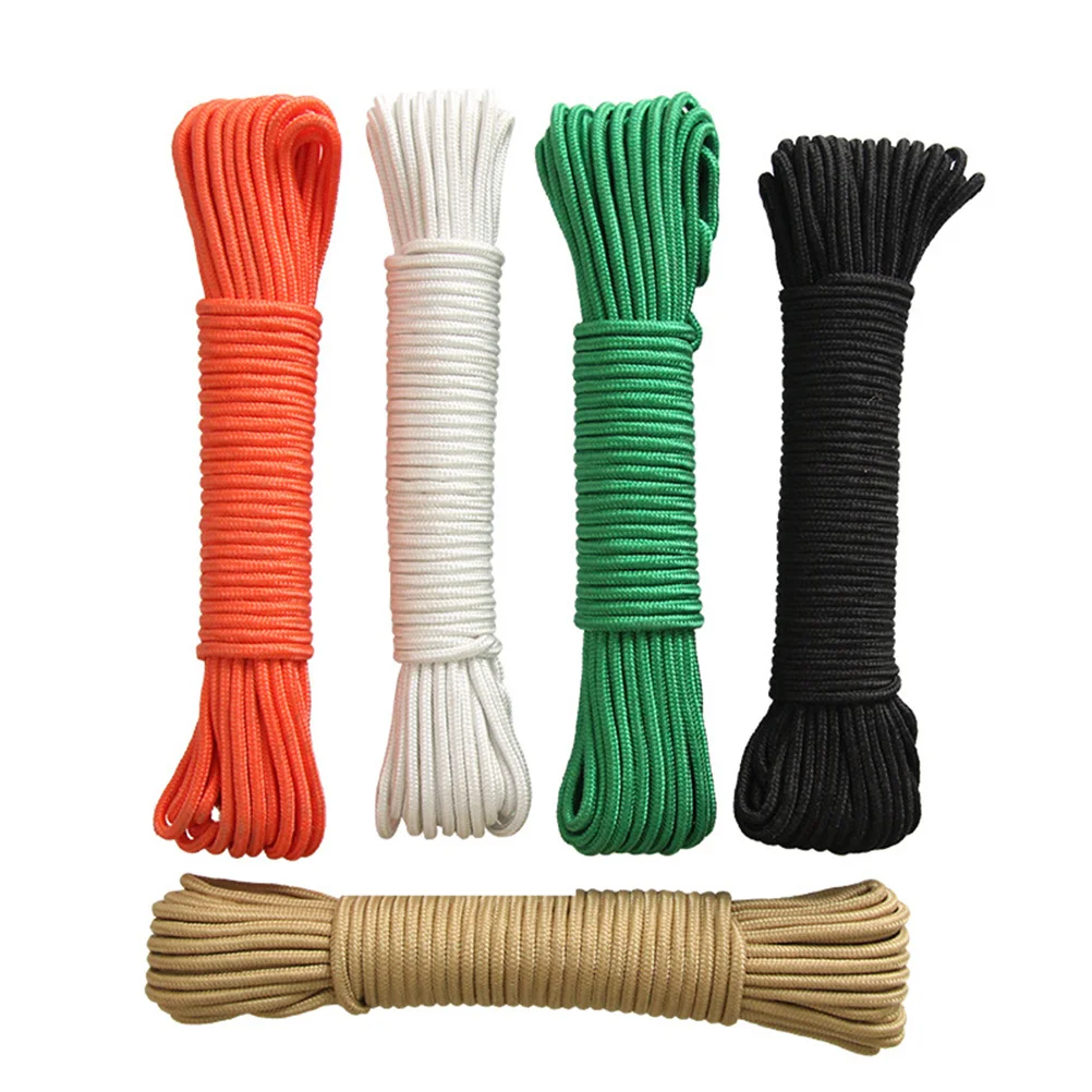 

30 M Nylon Rope Outdoor Laundry Braided Weather Resistant Camping Clothesline
