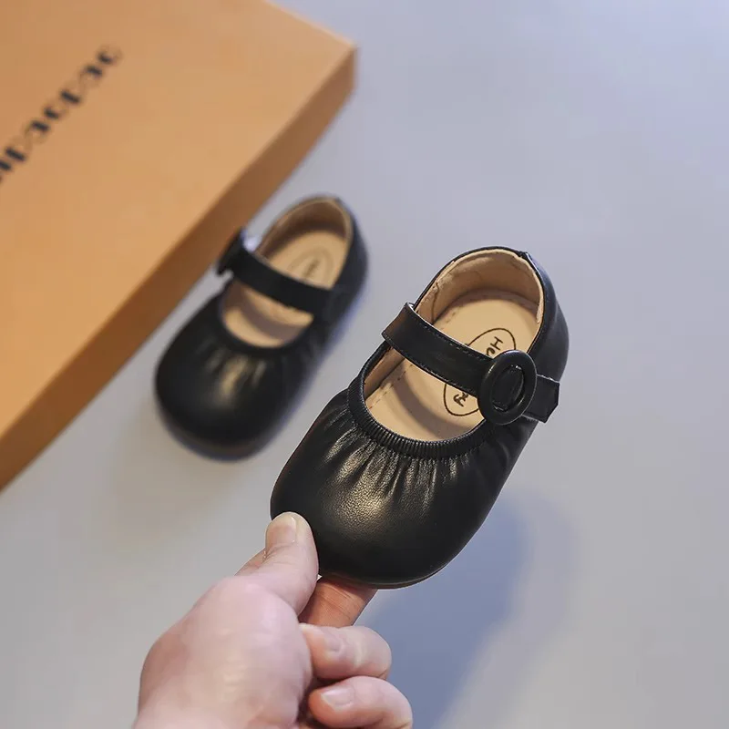 Fashionable Toddler Pea Shoes Non-Slip Baby Walking Shoes Outdoor Baby Walking Shoes kid High-Quality Leather Sandals Breathable