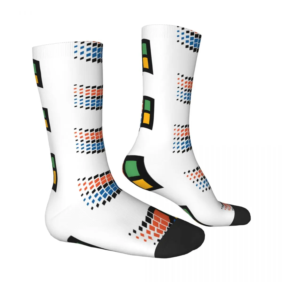 Windows 95 Logo_2 Windows 95 Computer System Accessories Unisex Winter Socks Hiking Happy Socks Street Style Crazy Sock