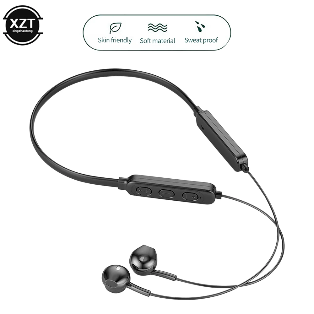 Magnetic Wireless Bluetooth-Compatible Earphones Music Headphones Neckband Sport Earphone With Mic For iPhone Samsung Xiaomi