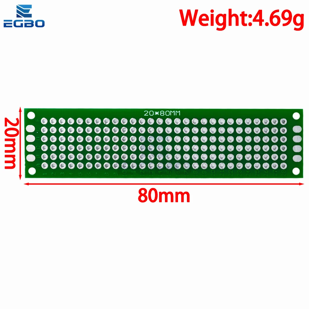 5x7 4x6 3x7 2x8 سنتيمتر FR-4 ضعف الجانب النموذج Diy العالمي الدوائر المطبوعة لوحة دارات مطبوعة Protoboard For5x7 4x6 3x7 2x8cm