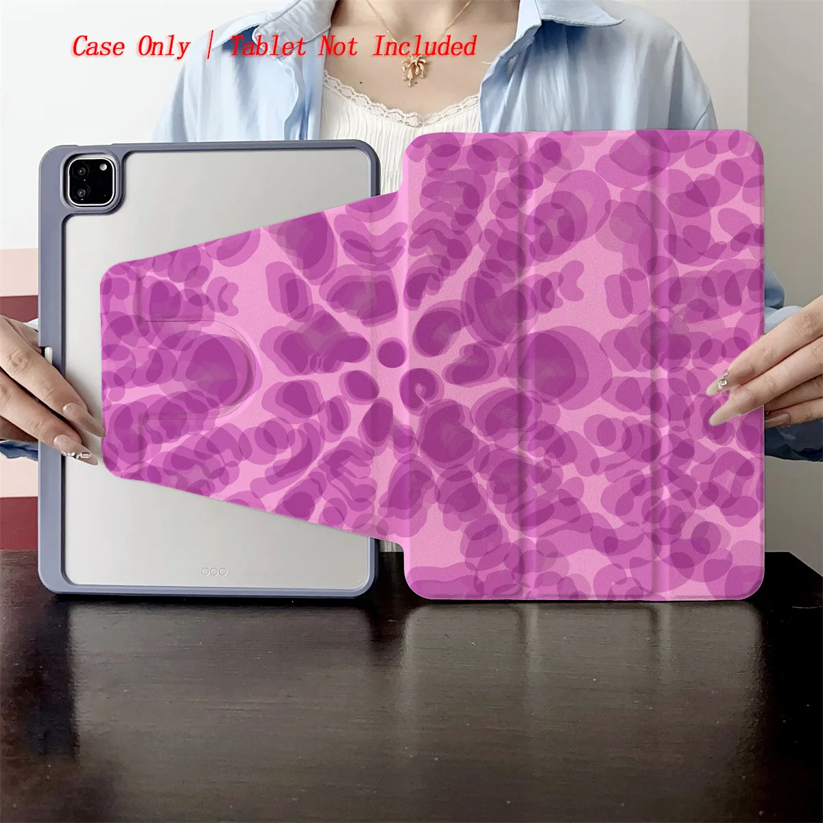 

Stylish Purple Visual Pattern iPad Case For Apple iPad Pro 11/12.9 Air 3/4 10.9 Inch Mini 6 Durable Cover
