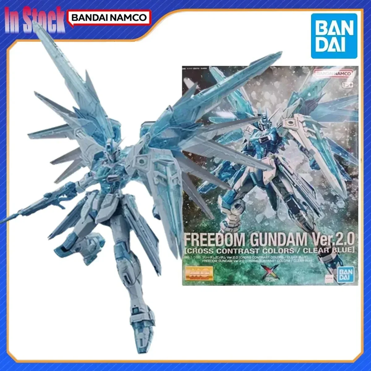 

In Stock Bandai MG 1/100 Freedom Gundam Cross Contrast Colors Model Kit A Buildable Collector's Item From SEED Original Box
