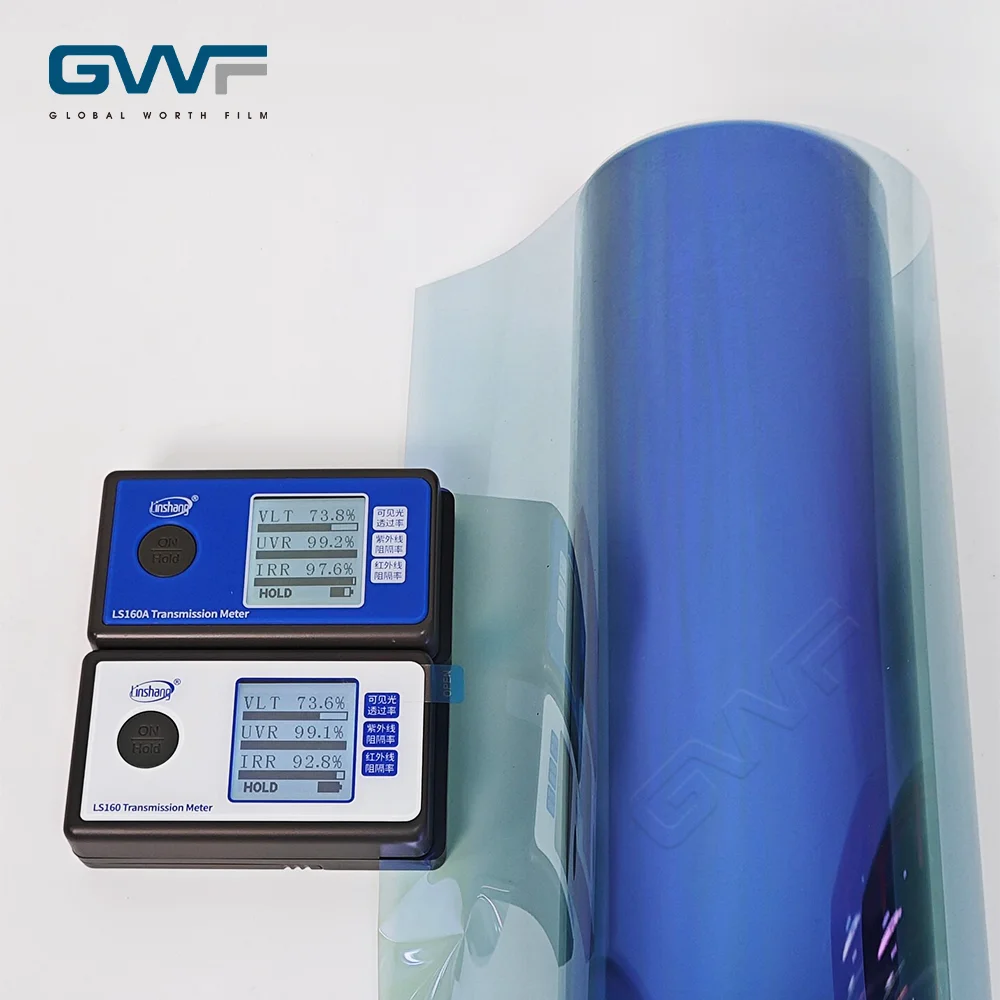ATV Blue Chameleon Windshield Window Film UV Block Heat Insulation Color Changing Car Tint Film