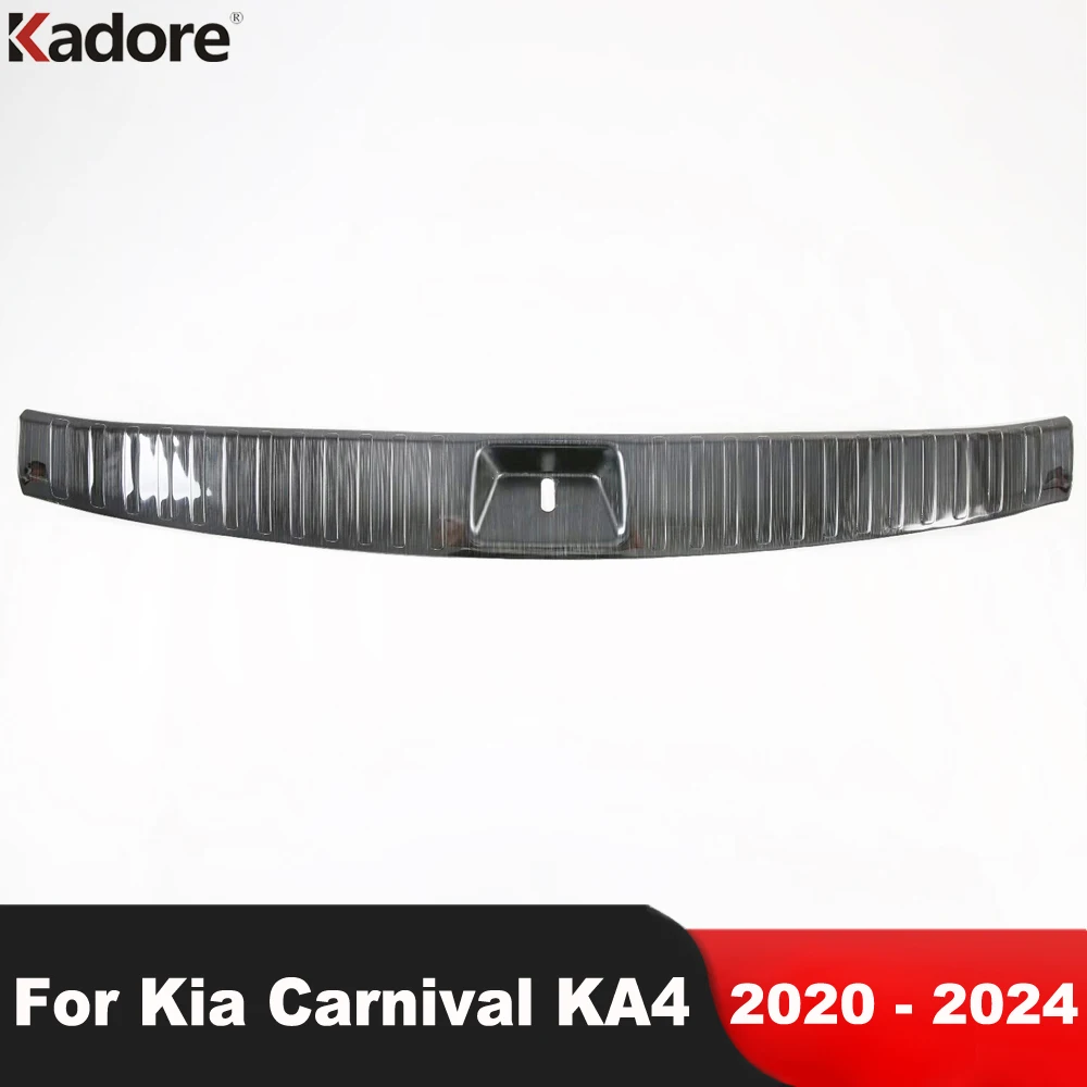 

Для Kia Carnival KA4 2020-2023 2024, стальная крышка заднего багажника автомобиля, бампер, накладка на заднюю дверь, защитная пластина на порог, аксессуары