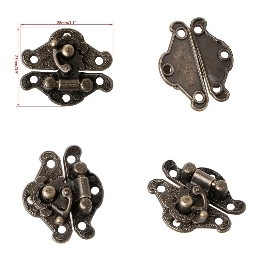 

Vintage Zinc Alloy for Latch Hasp Pad Chest Lock Plate For Wood Jewelry Box Cabi high quality