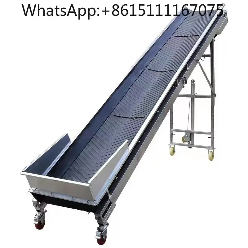 Small Foldable Ribbed Conveyor Belt Multi-Purpose Portable Conveyor Equipment