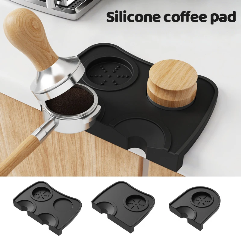 Espresso Coffee Tampers Mat Anti Station Press Tampering Holder Corner Mat Pad Silicone Coffeeware WDT Tools Tamping Barista