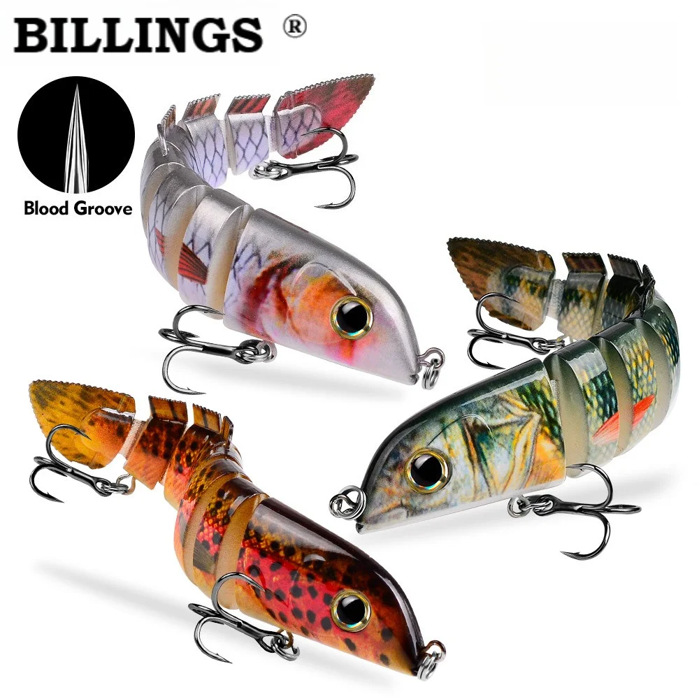 BILLINGS Sinking Multi-Segment Loach Lure 13cm 21.8g Black Bass Bio-Mimetic Lure Practical Multi-Segment Plastic Lure