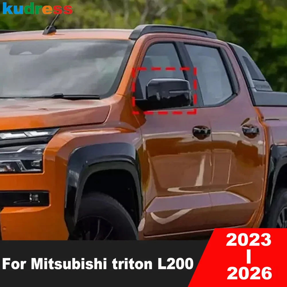 

Накладки на зеркала заднего вида для Mitsubishi Triton L200 2023-2026, карбоновые, аксессуары для боковых зеркал автомобиля