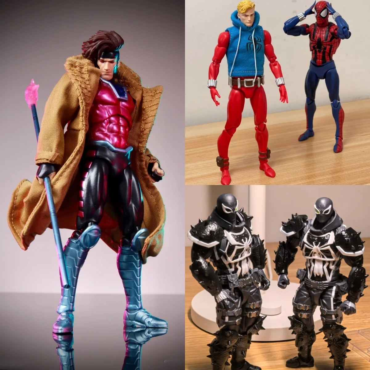 

В наличии Mess Toys & Ct Toys Полнодиапазонный черный костюм Сосед Человек-паук Mafex 143 Ben Reilly Comic Ver The Action Figure Toys Gift