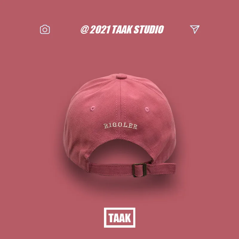 Plum colored hat,female spring,summer,Korean version,versatile ins,baseball cap,fashionable sunscreen patch,R-letter cap