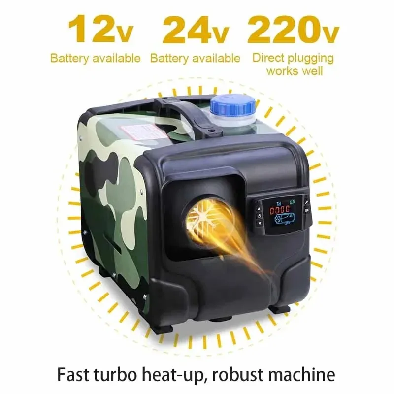 12V 24V 8000W Car Heater Air Diesel Heater Aluminum Shell Air Parking Heater Warmer Wireless LCD Remote Control Engine Preheater