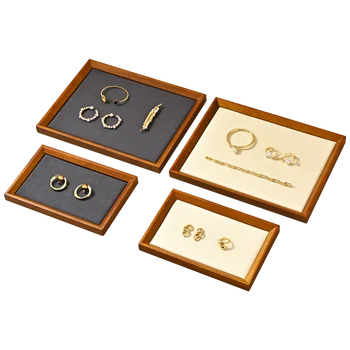 Oirlv Wooden Jewelry Organizer Tray Jewelry Ring Bracelet Necklace Viewing Tray Watch…