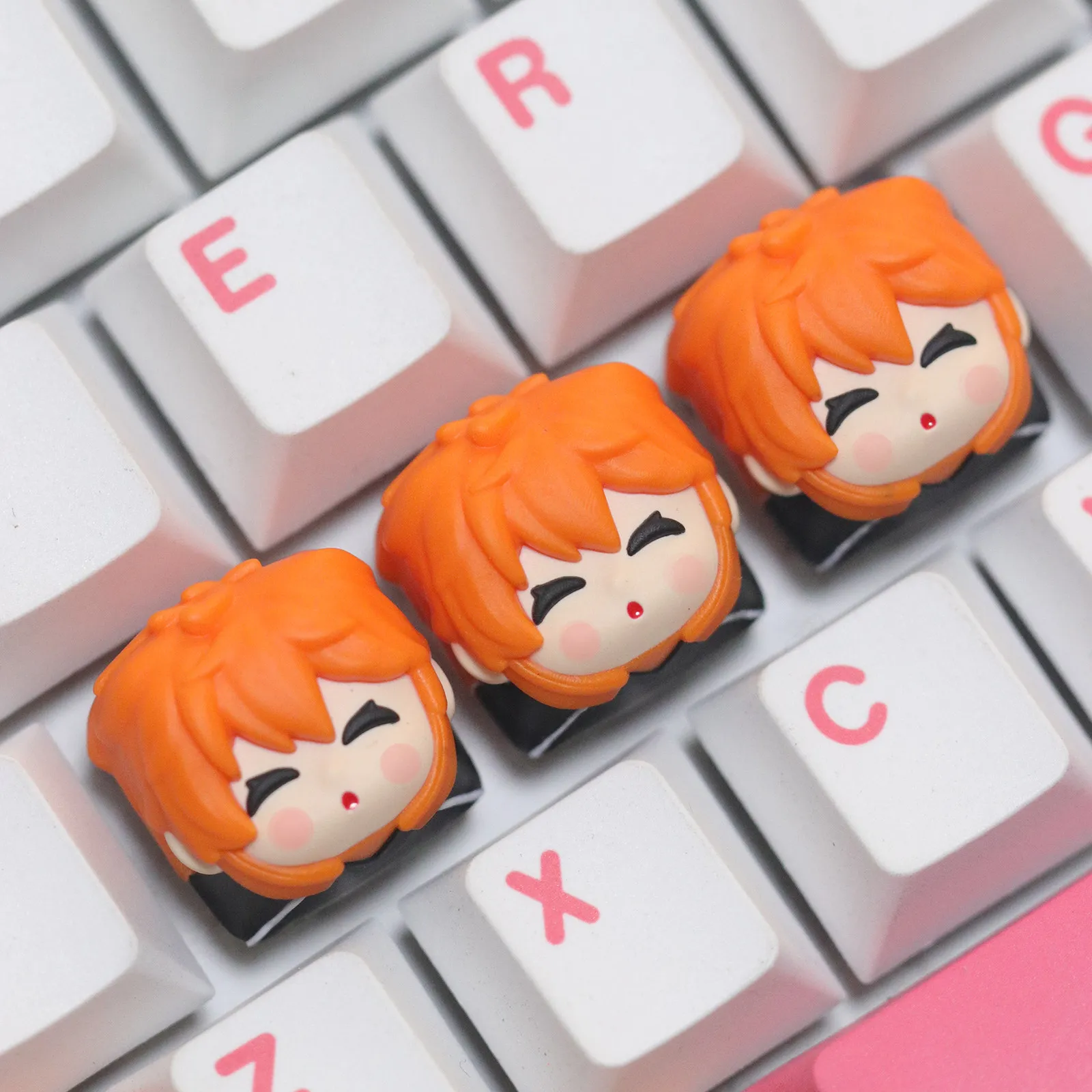 Diy Self Made Haikyuu!! Hinata Shoyo Mechanical Keyboard Keycaps Cross-Axis Mechanical Keyboard Pc Personalized Keycaps Gift Toy