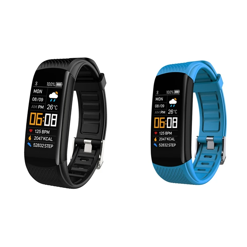 สายรัดข้อมือฟิตเนสวัดความดันโลหิตสายรัดข้อมืออัจฉริยะเครื่องวัดชีพจรกันน้ำนาฬิกาข้อมือเพื่อสุขภาพเพื่อสุขภาพ