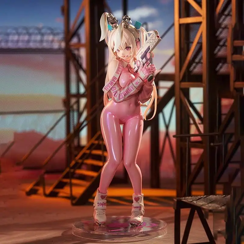 

28cm Nikke The Goddess Of Victory Super Bunny Anime Figure Cute Bunny Girl Pink Rabbit Figurine Pvc Gk Customized Model Doll Toy