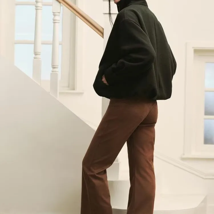 패셔너블한 울 파일럿 재킷 여성용 가을 신상품 2025 스트리트 스타일 롱 슬리브 버튼 클로저