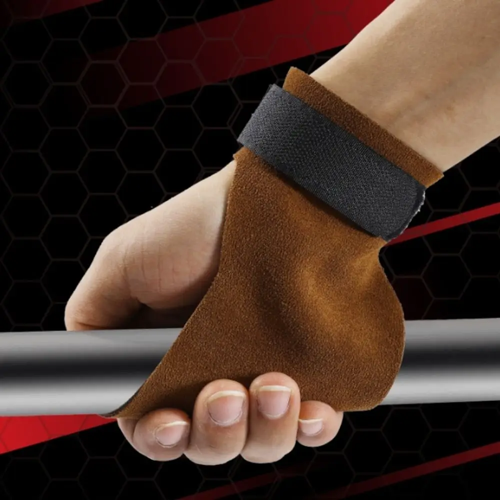 1 par de correas eléctricas de Fitness sin dedos bíceps flexión espesar músculo hombre correas de muñeca ajustables duraderas correas de potencia de peso muerto