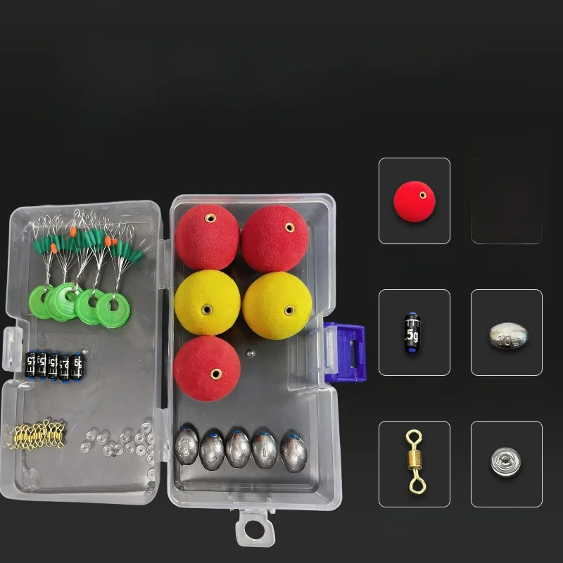 Conjunto de Equipamentos de Pesca Universal Reforçado com Caixa de Bolas EVA Lobao para Carpa e Peixe-ruivo, para Pesca Desli...
