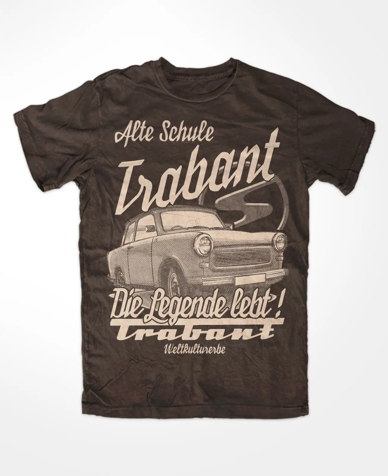 Trabant Die Legend T-Shirt BROWN S51 GDR Trabant EASTERN CULT World Heritage P50