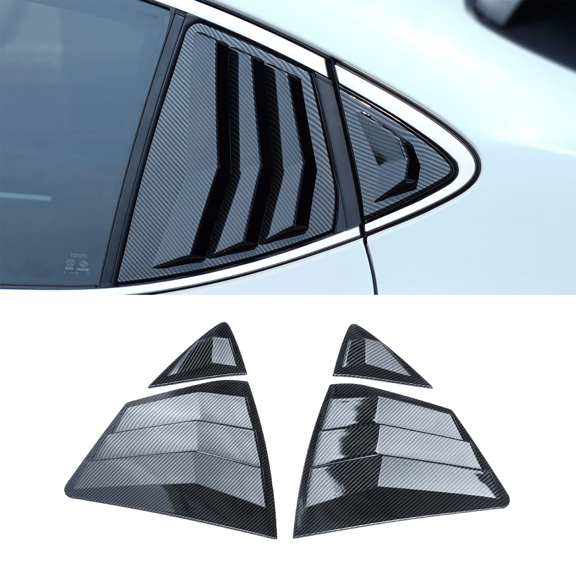Car Rear Window Shutter Cover Trim For Toyota Camry 9th 2024-2026 Side Window Louver