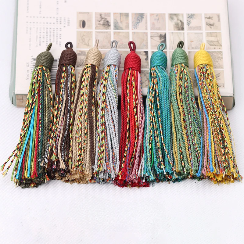 Ethnic Style Colorful Tassels 12cmn Beautiful Cotton Thread Tassels Garment Handicrafts Accessories Home Decorations