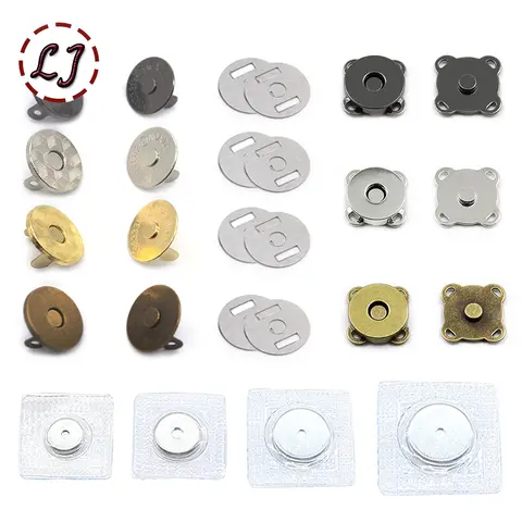 New High Quality 5 Pairs 3 Style Invisible Hidden Metal Strong Magnetic Snaps Button For Overcoat Handbag Garment Accessory DIY