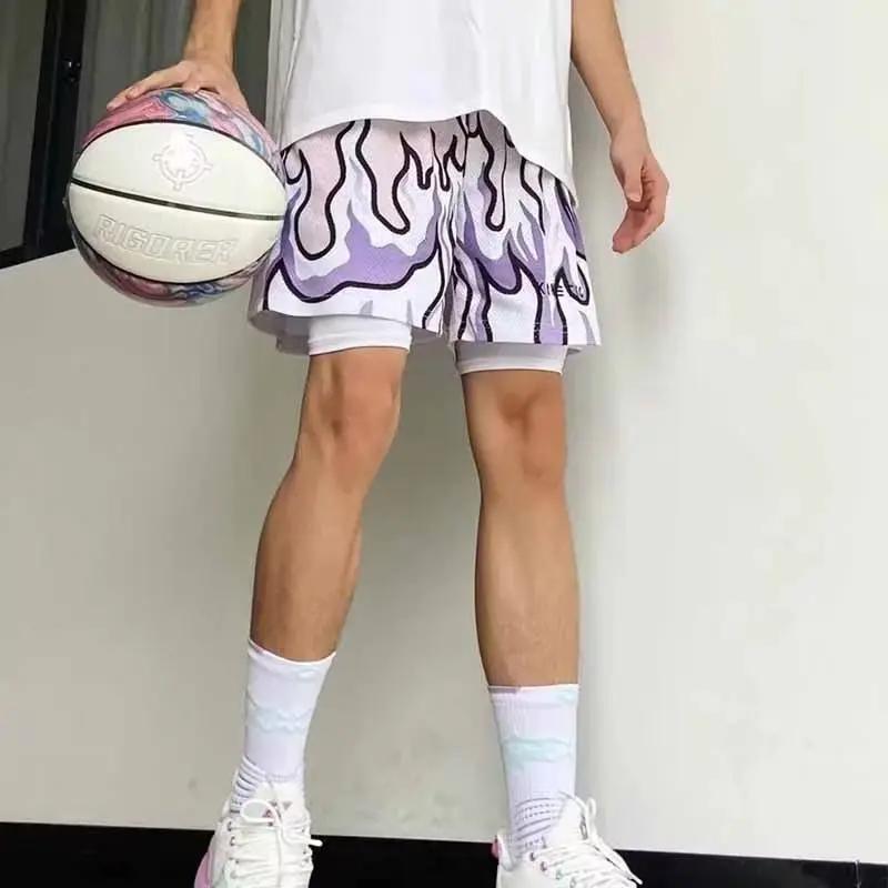 Men Gym Shorts Fitness Basketball Shorts Men Gym 2023 summer casual shorts Y2K Hip-hop Straight Wide-leg Summer Basketball