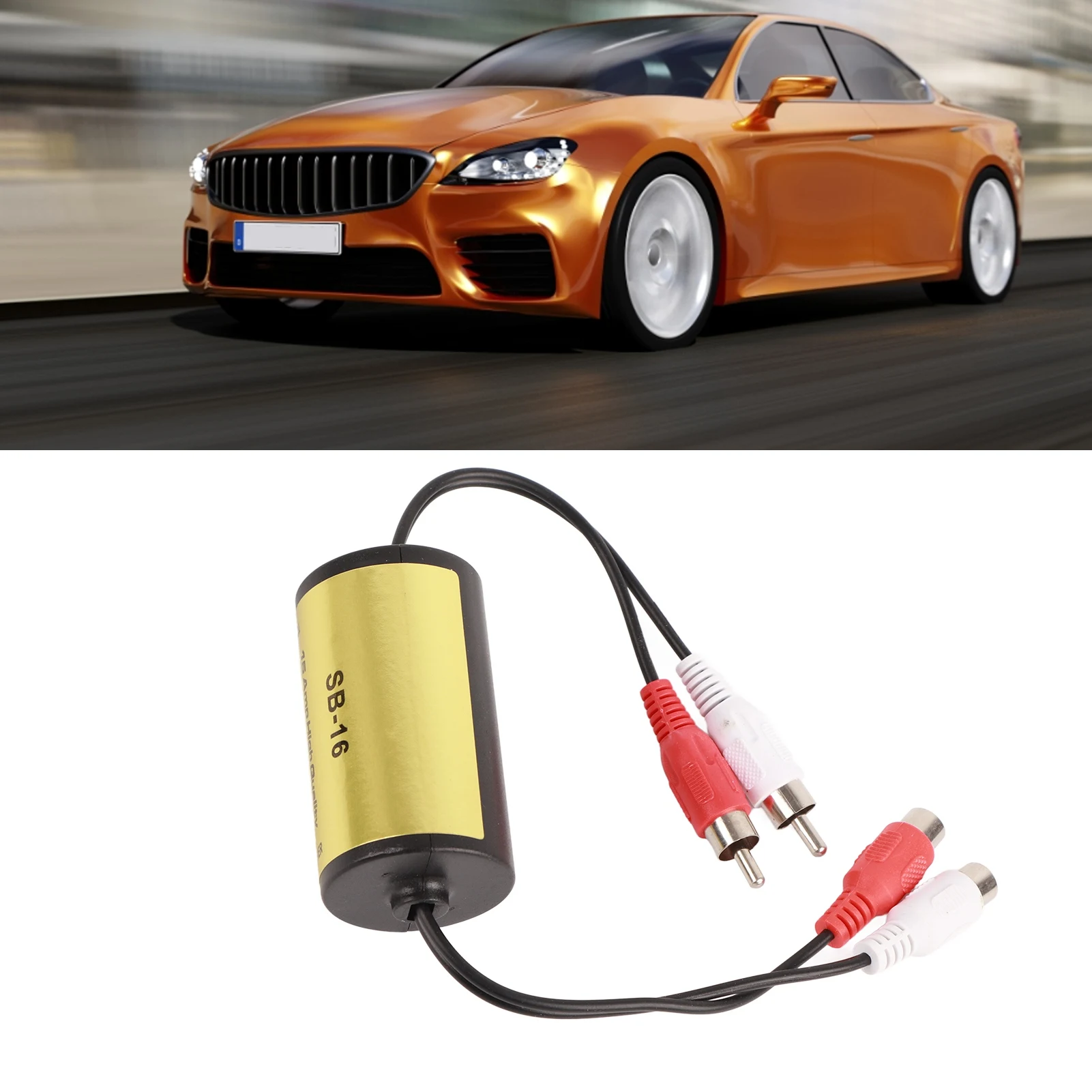 15A Car Ground Loop Noise Isolator Noise Suppressor Stereo Anti Interference Audio Amplifier Filter Ground Loop Noise Isolator