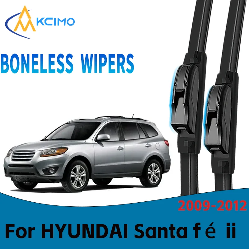 

Easy Install Wiper Kit For HYUNDAI Santa fé ii 09-12 Natural Rubber Windshield Wipers Durable Silent Car Care Replacement Parts