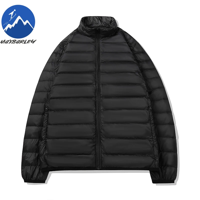 سترة رجالية فاخرة خفيفة للغاية للاستخدام الخارجي والمكتب مقاومة للبرد معطف مبطن دافئ بياقة واقفة سترة شتوية مريحة وناعمة يومية