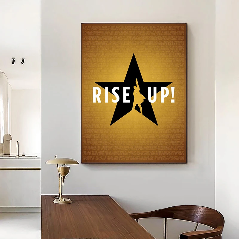 Retro Hamilton Music Posters And Print Canvas Painting An American Musical Wall Picture For Modern Living Room Home Decoration