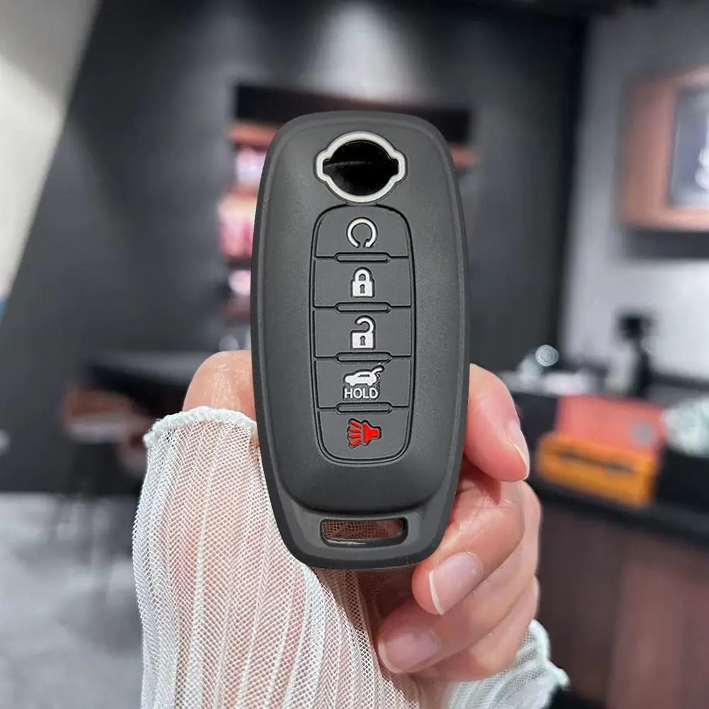 Silicone Car Key Case Car Keychain Full Cover Key Case Cover Key Protector for Nissan/X-Trail T33/Qashqai J12/Teana 2022 2023