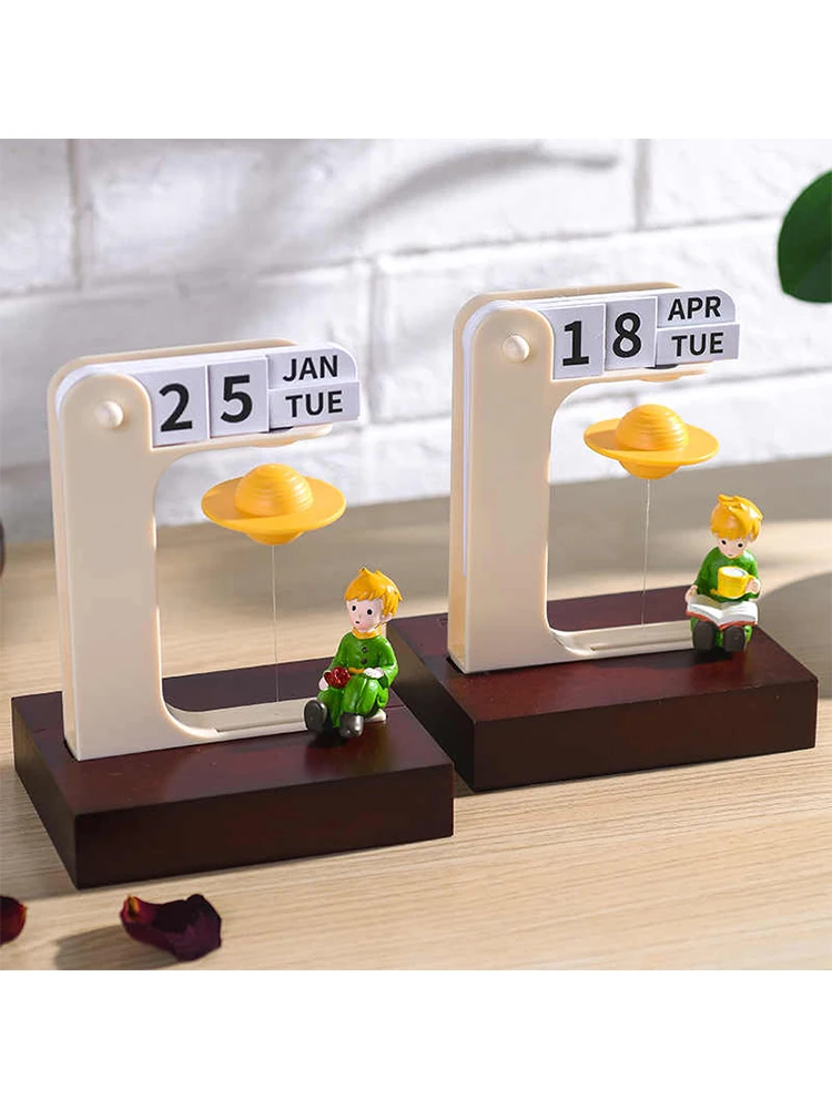 Magnetic Levitation Planet Healing Thousand Year Calendar Desktop Ornament Customizable Wooden High-End Children's Day Gift view 4