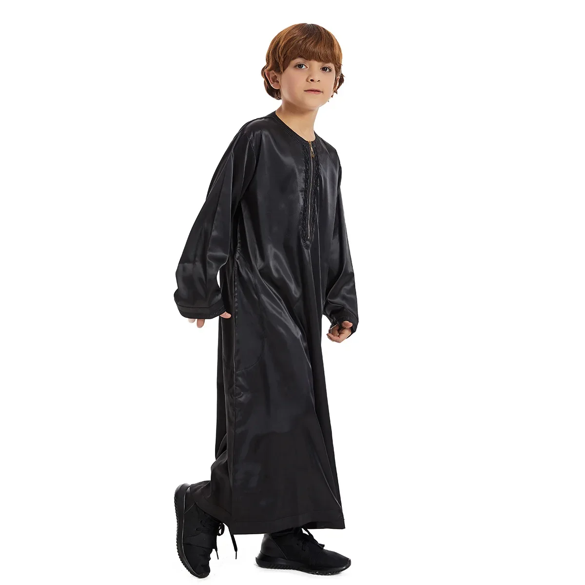 Pakaian Anak Laki-laki Muslim Arab Dubai New2025, Abaya Kaftan Jubah Islami, Pakaian Ramadhan Oman Arab Qatar, Kostum Kaftan Anak
