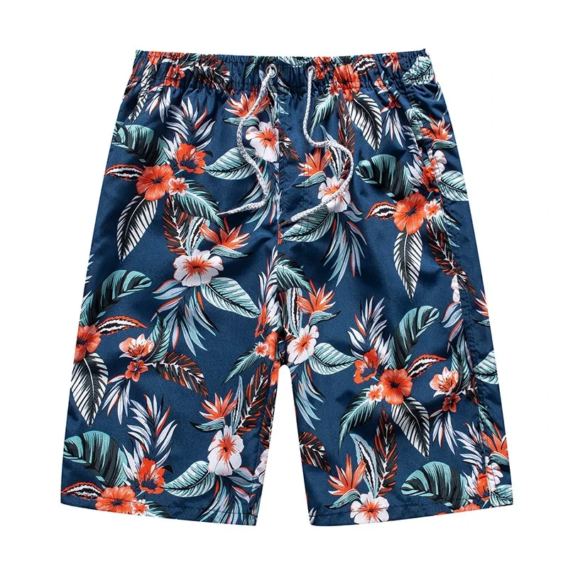 Summer Men's Sports Short Fashion Letter Seagull Print Pattern Hawaii Men's Shorts Vacation Beach Swimming Pants Quarter Pants