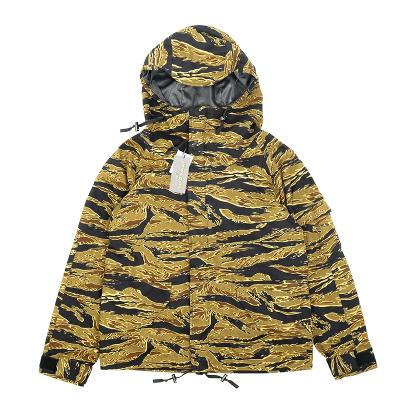 Gold Tabby Tiger Camouflage Hoodie Windproof Jacket Improved Hoodie